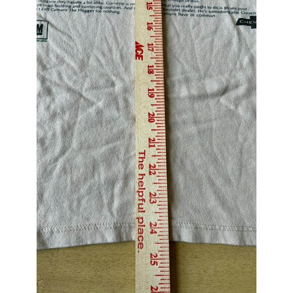 VTG Chevy Camaro Corvette T-Shirt Med Classic Cars Muscle VTG Red Retro 70s Top - Picture 7 of 7